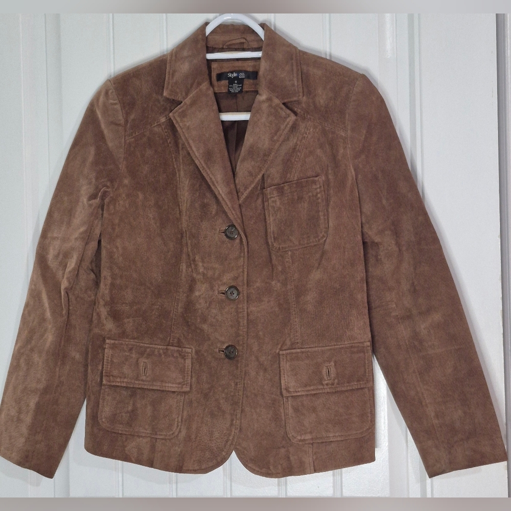Womens Style & Co  Suade Blazer Size Medium